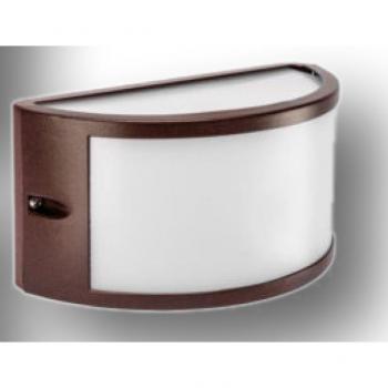 Applique exterior moderno marrón IP54 E27 diseño Segovia corten