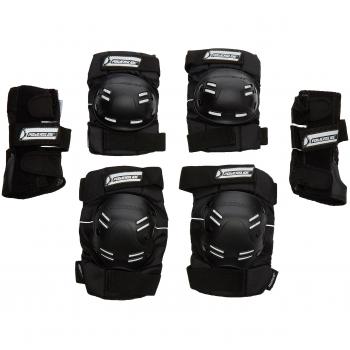 Powerslide Schoner Standard Tri-Pack - Conjunto de protecciones, color Negro, talla L