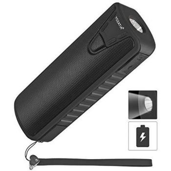 YOZATIA altavoz portátil inalámbrico con banco de energía y linterna LED, 4000mA CC 3.7V impermeable altavoz portátil Bluetooth Compatible con Tablet, PC, IPOD, Laptop, Celular, MP3 / MP4R