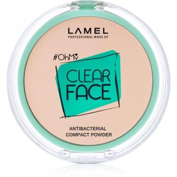 LAMEL OhMy Clear Face Compact Powder with Antibacterial Ingredients, Shade 405 Sand Beige, 6 g