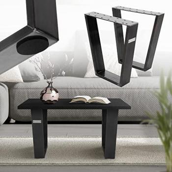 Set de 2 Patas de Mesa Trapezoidales en Acero Vintage 40x43cm Diseño Industrial