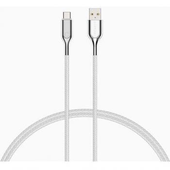 Cable Blindado USB-C a USB-A 2M (3A/60W) - Blanco