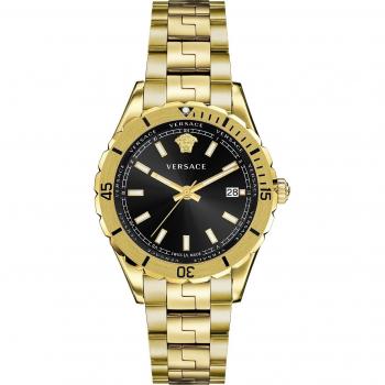 Versace Luxury Swiss Men's Watch Elegant Black Yellow Size: ONE SIZE