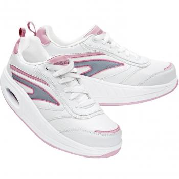 Fitness Step Classic Training - Zapatillas tonificadoras para mujer, color blanco / rosa, talla 40