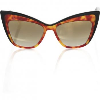 Frankie Morello Cat Eye Brown Acetate Sunglasses with Brown Gradient, Women's ONE SIZE