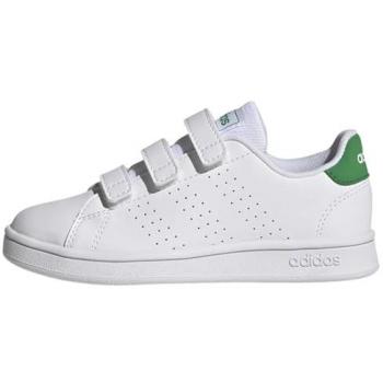 Adidas Advantage Court Sneaker - Zapatillas para Niño, diseño clásico, parte superior de cuero sintético, suela de goma para todas las superficies, cierre de cordones, plantilla acolchada para mayor comodidad