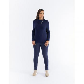 Leggings de mujer liso con bolsillos traseros y 5 bolsillos push up