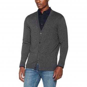 SELECTED HOMME Shdtower Cot/Silk Cardigan Noos, Chaqueta Punto para Hombre, Gris