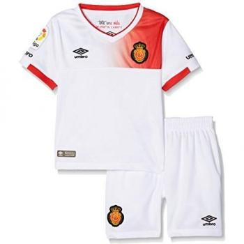 Umbro RCD Mallorca Away Conjunto de Camiseta y pantalón, Hombre, Blanco, 2-3 años