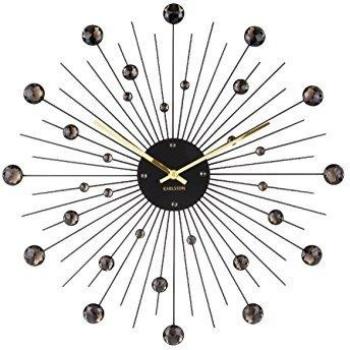 Reloj de pared redondo Sunburst de metal 50 cm