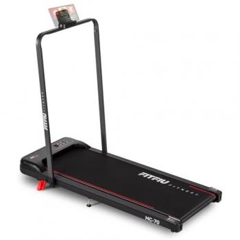 Cinta de Correr Plegable FITFIU Fitness MC-70 2 en 1, Inclinación Fija 5º, Vel. Máx. 10km/h, Pantalla LCD y Control Inteligente