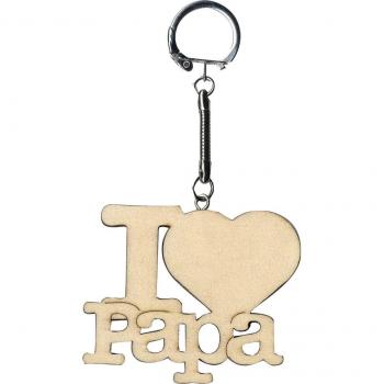 LLAVERO I LOVE PAPA MADERA ARTEMIO