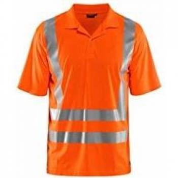 Blaklader High-Visibility UV Polo Shirt, Fluorescent Orange, XS
