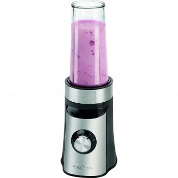 ProfiCook UMS 1085 Batidora de Vaso y picadora de Frutas para Smoothies, frappes, Batidos, 350w, 350 W, 1 Cubic_Feet, 1 Decibelios, Acero Inoxidable y Negro