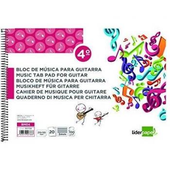 Liderpapel BM04 - Bloc música para guitarra