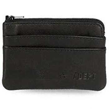 Monedero de Piel Adept Alan Negro - 11x7x1,5 cm - Joumma Bags
