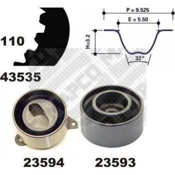 Kit de polea con correa de distribución MAPCO 23535