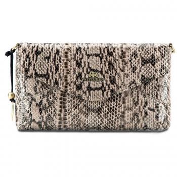 WITTCHEN Bolso clásico | Color: Beige | Material: Cuero de grano | Tamaño: 16 x 28 | Colección: Snake | 19-4-557-B