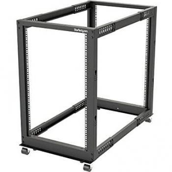 StarTech.com 18U Adjustable Depth Open Frame 4 Post Server Rack Cabinet