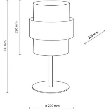 Lámpara de mesa Calisto, Jute, marrón natural, altura 38 cm