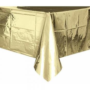 Mantel de Plástico - 2,74 m x 1,37 m - Foil Oro , color/modelo surtido
