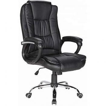 TLV SD-0C110 Silla de Oficina Sillon Director Escritorio Acolchado Giratoria Elevable Piel