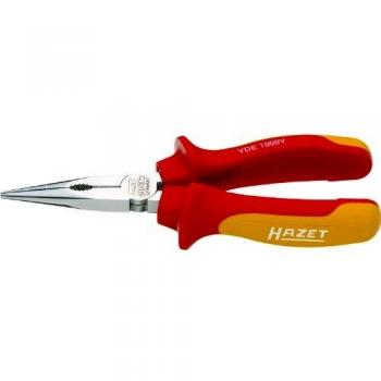 Alicate de boca semirredonda HAZET 1841AVDE-22 con aislamiento de protección, 160 mm
