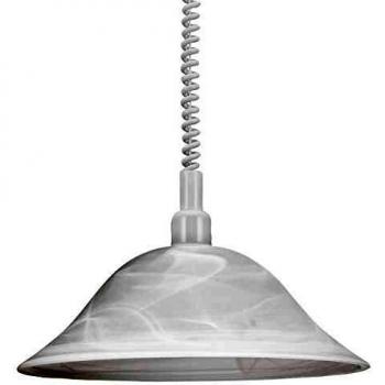 Lámpara Colgante Eglo Alessandra Blanca, 1 Bombilla E27, Altura Ajustable, Diámetro 38 cm