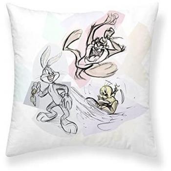 Funda de cojín Looney Tunes Sketch B 100% algodón Multicolor 45 x 45 cm