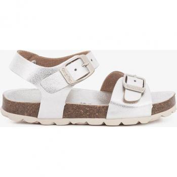 Sandalias de bebé niña color plata con hebilla