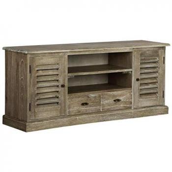 Solid Mindi Wood TV Cabinet 57.1x13.8x23.6