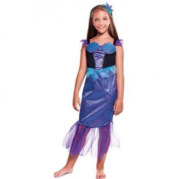 Disfraz de Sirenita Lila Oscuro para niña