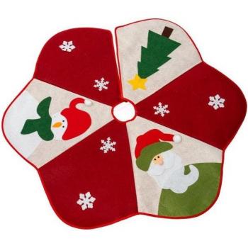 Falda de árbol de Navidad Tela navideña para Base de árbol Cubre Pie Alfombra para Navidad Fiesta de año Nuevo Vacaciones