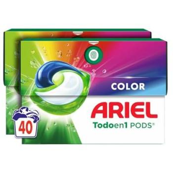 Cápsulas de Lavado ARIEL PODS+ Extra Cuidado - Pack 4x10 (40 Lavados) - Detergente Todo en Uno, Limpieza Profunda y Brillo de Colores