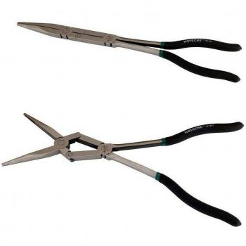 Pinzas Extra Largas de 13'' con Pico Recto y Doble Articulación para Válvulas Blandas 101501
