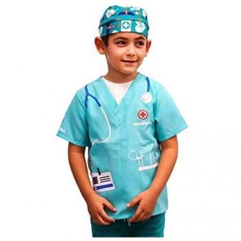 Disfraz de Médico Cirujano Infantil con Gorro y Accesorios