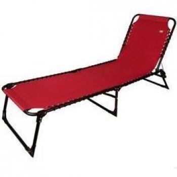 Tumbona Aktive Garden 4 posiciones plegable granate