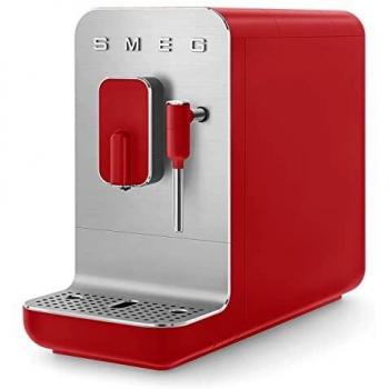 Cafetera Automática Smeg BCC02RDMEU Estilo 50's con Vaporizador y Molinillo Integrado, Roja
