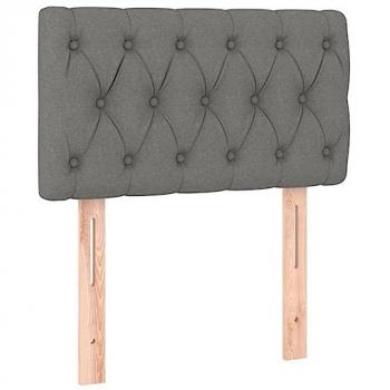 Cabecero con LED de tela gris claro 80x7x78/88 cm
