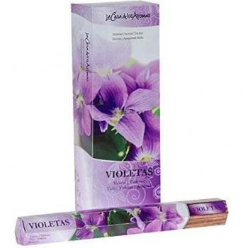 La Casa de los Aromas, set 6 packs de 20 varillas de incienso Violetas