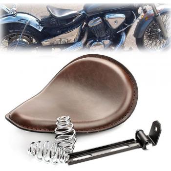 Triclicks Sillín para Moto Marrón Incluye Soporte y Muelles