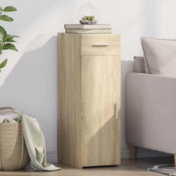 Aparador de madera multicapa roble Sonoma 30x42,5x93 cm