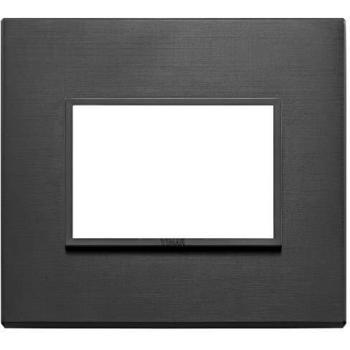 Placa 3 Módulos Total Negro Eikon Evo Vimar 21653.18