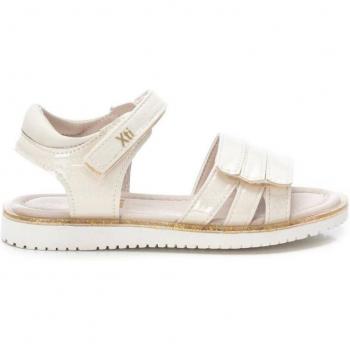 Sandalias Xti Kids 150381 dorado con cierre adherente y diseño en piel de charol vegan-friendly