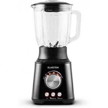 Klarstein Herakles 10027719 - Batidora de vaso, 1000W, 21000rpm, iluminacion LED, turbo, acero inoxidable, 1,5 L, Negro