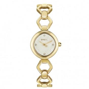 Reloj Breil Solo-Time Blanco con 2 Cuarzos Lancette y Pulsera de Acero Color Oro Mod. TW2028