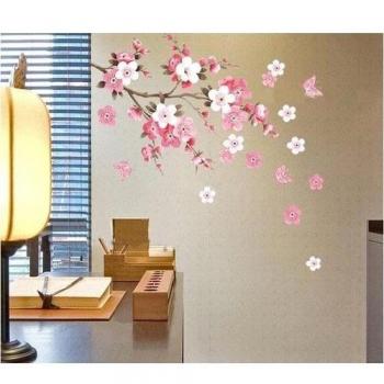 pegatinas de pared Flowers Butterfly Decal Art DIY Home Wall Decor YHF-0110 S