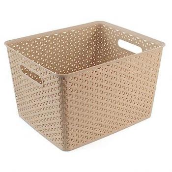 Cesto Organizador Rectangular de PVC - Varios Colores - 22 cm Alto x 35 cm Largo x 29 cm Ancho - Organización y Almacenaje para el Hogar