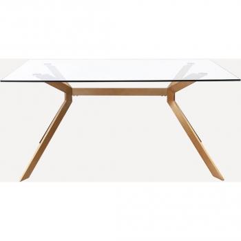 Mesa de comedor de cristal Douglas - Elegante y moderna opción para tu hogar.