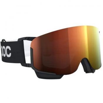 Máscara de Esquí POC Nexal Mid - Negro con Lente Clarity Intense Naranja Parcialmente Soleado
